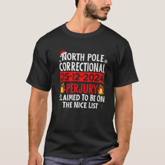 North Pole Correctional Perjury 2024 Matching Fami T-Shirt