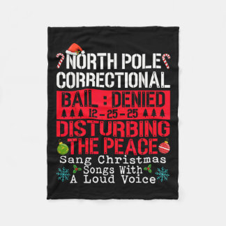 North Pole Correctional Sang Christmas Songs With  Fleece Blanket