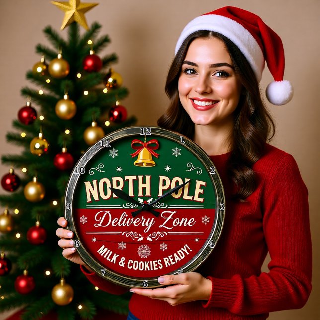 North Pole Delivery Zone Large Clock (Creator Uploaded)