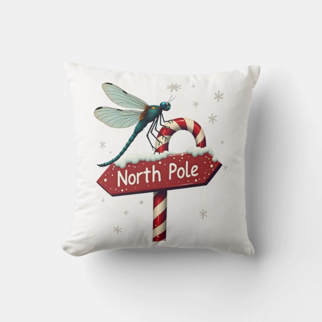 North Pole Dragonfly Cushion (Front)