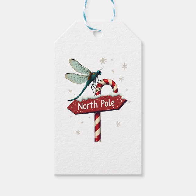 North Pole Dragonfly Gift Tags (Front)