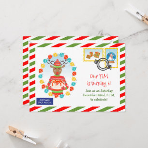 North Pole Express Cake Delivery Birthday Invitati Invitation