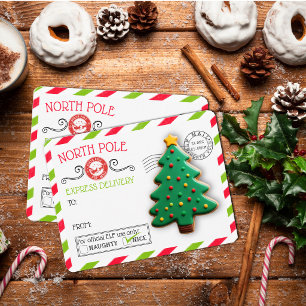 North Pole Express Christmas Cookie Backer Card