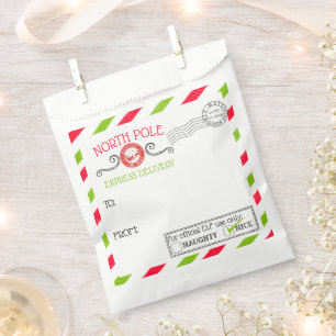North Pole Express Christmas Paper Favour Bag