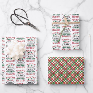 North Pole Express Delivery Personalised Christmas Wrapping Paper Sheet