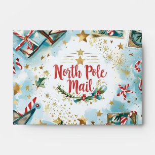 North Pole Express Envelope for Boys Blue & Gold