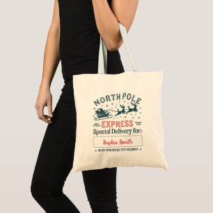 North Pole Express Santa Sack Tote Bag