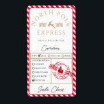 North Pole Express Special Delivery Gift Sticker<br><div class="desc">These North Pole Express-themed Christmas gift sticker are the perfect way to add a little extra Christmas magic to your wrapping. The tags can be personalised with your child's name and a preferred method of delivery. All of the text is editable and can be customised to suit your needs. For...</div>