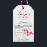 North Pole Express Special Delivery Gift Tags<br><div class="desc">These North Pole Express themed Christmas gift tags are the perfect way to add a little extra Christmas magic to your wrapping. The tags can be personalised with your child's name and a preferred method of delivery. All of the text is editable and can be customised to suit your needs....</div>
