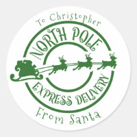 North Pole From Santa postage Stamp Express