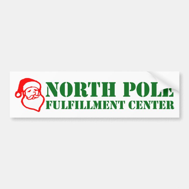 North Pole Fulfilment Centre Bumper Sticker (Front)