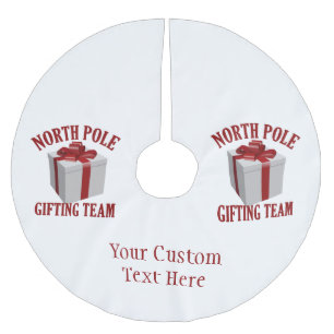 North Pole Gifting Team custom tree skirt