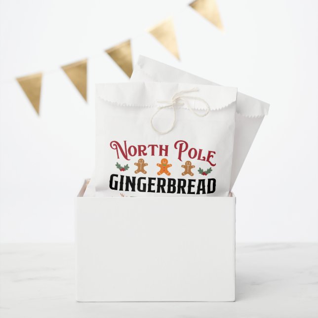 North Pole Gingerbread bakery  Favour Bag (Party)