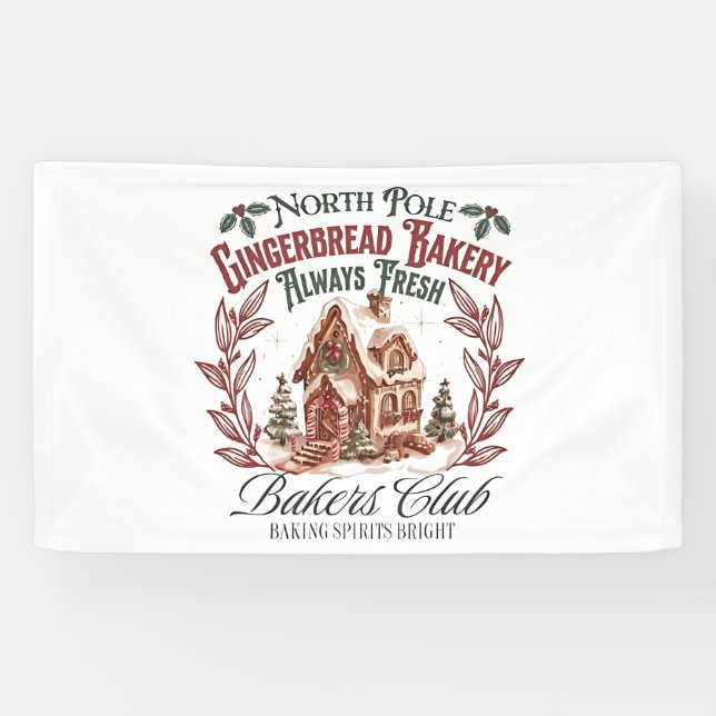 North Pole Gingerbread Barely Always fresh bakers  Banner (Horizontal)