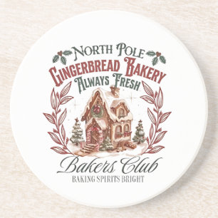North Pole Gingerbread Barely Always fresh bakers Coaster