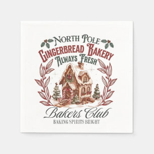 North Pole Gingerbread Barely Always fresh bakers Napkin