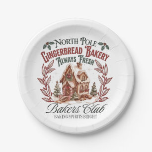 North Pole Gingerbread Barely Always fresh bakers Paper Plate