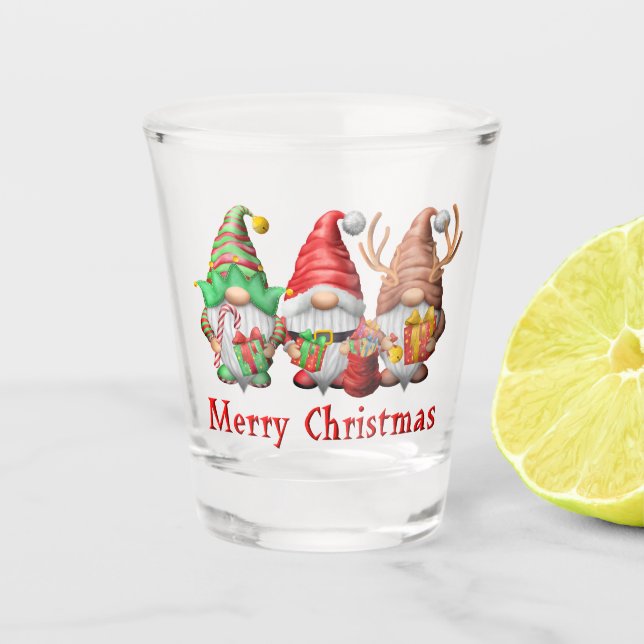 North Pole Gnomes Trio Shot Glass (Front)