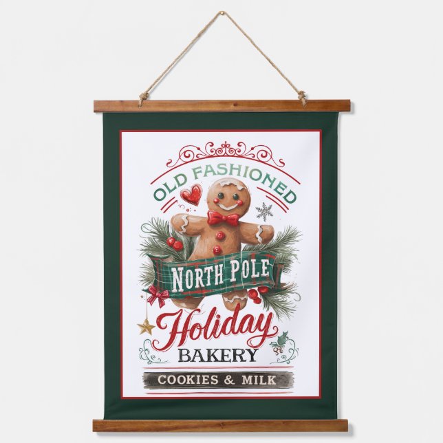North Pole Holiday Bakery Hanging Tapestry (Front)