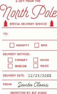north pole gift tags