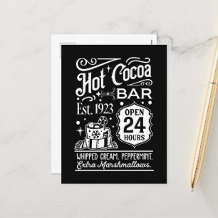 North Pole hot cocoa bar  Holiday Postcard