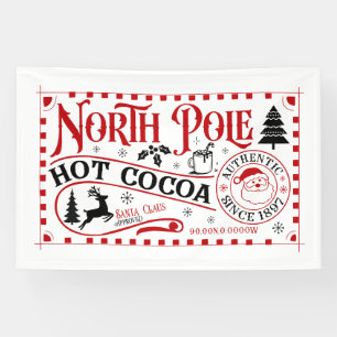 North Pole Hot cocoa Christmas Banner