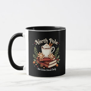 North Pole Hot Cocoa Served Daily Christmas Mug
