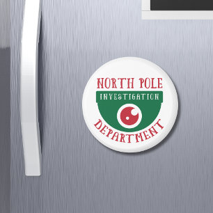 North Pole Investigation Department Christmas Magnet