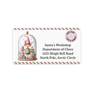 North Pole Mail Enchanted Elf Label