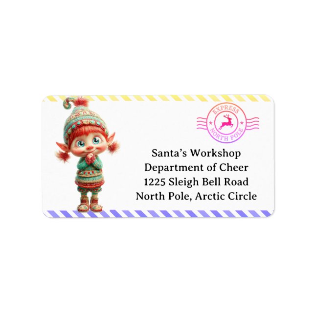 North Pole Mail | Enchanted Elf Label (Front)