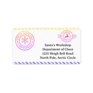 North Pole Mail   Enchanted Elf Label