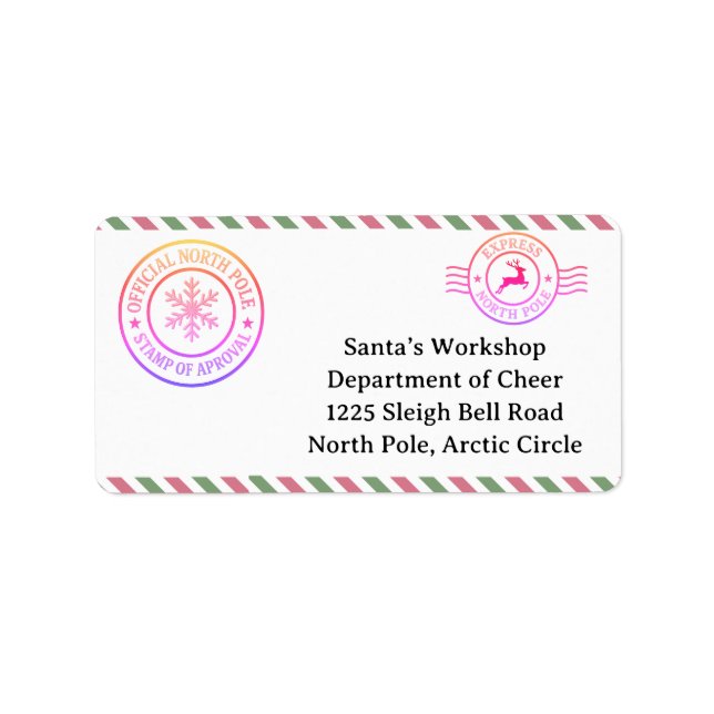 North Pole Mail | Enchanted Elf Label (Front)