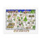 North Pole Map Christmas Postcard