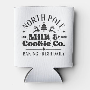 North Pole Milk and Cookies Baking Fresh daily Can Cooler
