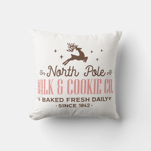 North Pole Milk & Cookie Co Cushion (Front)
