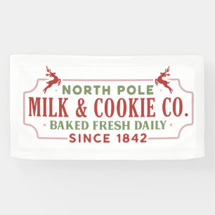 North pole milk cookie company banner