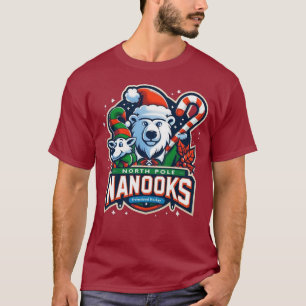 North Pole Nanooks 🐻❄ Hockey 🏒 Santa's Team 🎅 T-Shirt