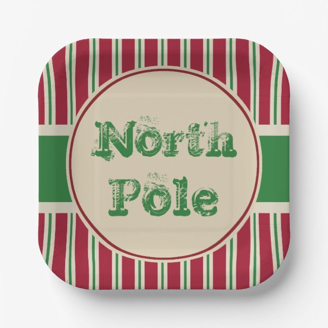  North Pole Paper Plates (Front)