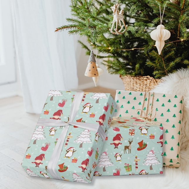 North Pole Penguin Friends Wrapping Paper (Creator Uploaded)