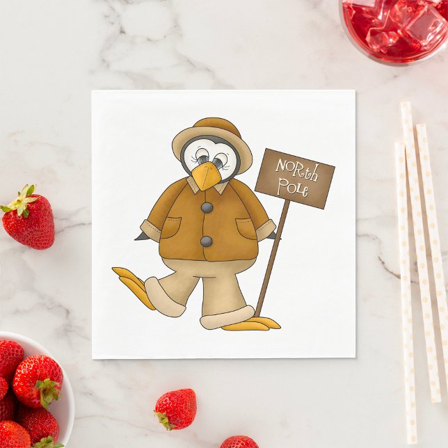 North Pole Penguin Napkin (Creator Uploaded)