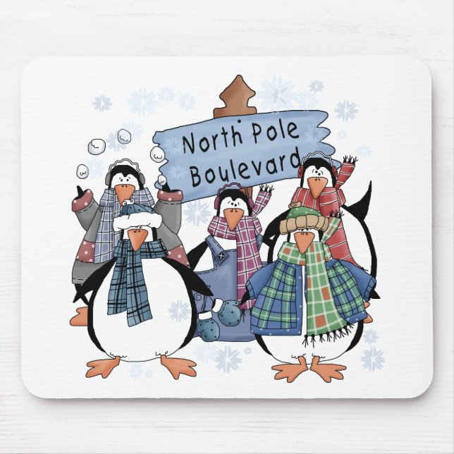 North Pole Penguins Tshirts and gifts Mouse Pad (Front)