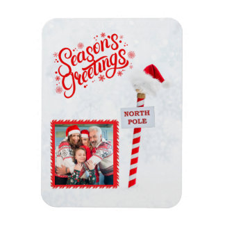 North Pole Photo Magnet Card