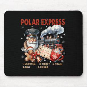 North Pole Polar Express All Abroad Believe Train Mouse Pad