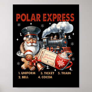 North Pole Polar Express All Abroad Believe Train Poster