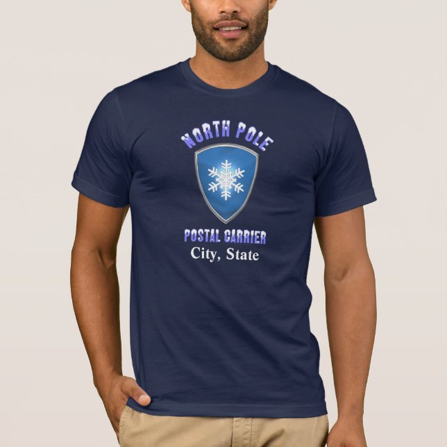 North Pole Postal Chest T Shirt (Customised) (Front)