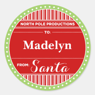 North Pole Productions Christmas Classic Round Sticker