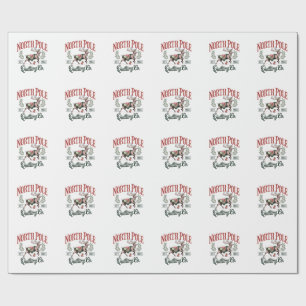 North Pole Quilting Funny Quilting Sewing Lover Wrapping Paper