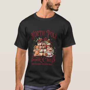 North Pole Reader Club Coquette Bow Christmas Wint T-Shirt