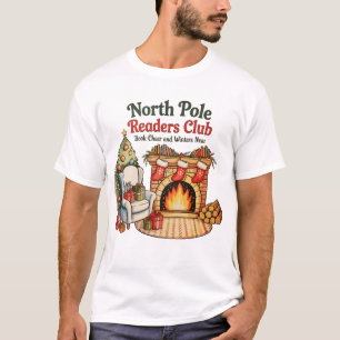 North Pole Readers Club Christmas Books Xmas Lover T-Shirt