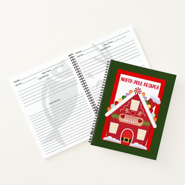 North Pole recipes by Mrs. Claus cookbook Notebook (Inside)